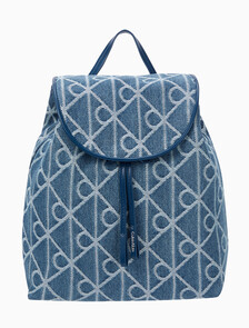 Buy 여성 엠블럼 데님 백팩 in color Denim JQD Medium Wash