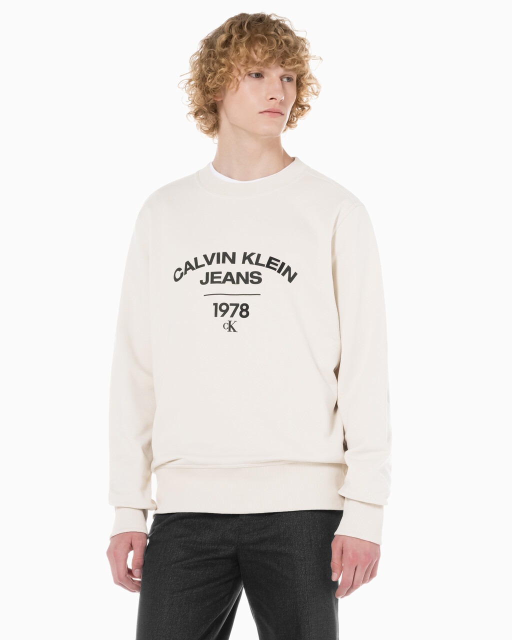 Buy 남성 커브 1978 로고 크루넥 스웨트셔츠 in color BLUR FLORAL_BLACK