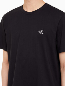 Buy 남녀공용 릴렉스핏 CK 로고 2PK 반팔 티셔츠 in color CK BLACK