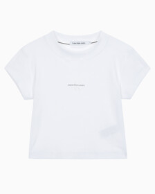 Buy 여성 모노그램 베이비 티셔츠 in color BRIGHT WHITE