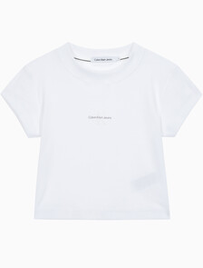 Buy 여성 모노그램 베이비 티셔츠  in color BRIGHT WHITE