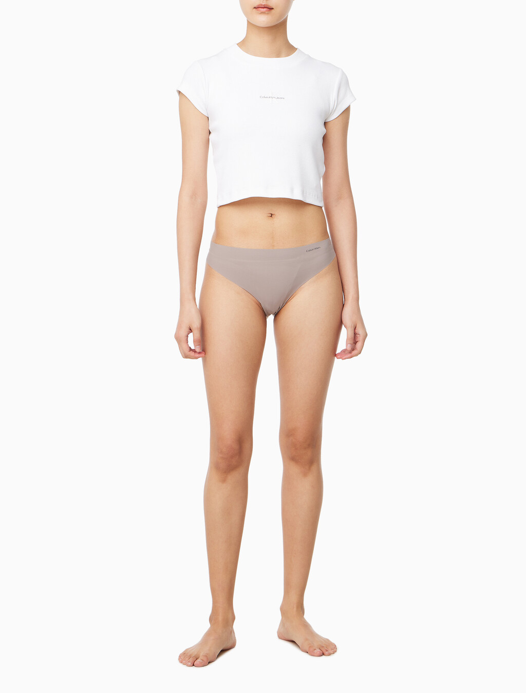 Buy 여성 인비져블 마이크로파이버 스트레치 T팬티 in color CINDER