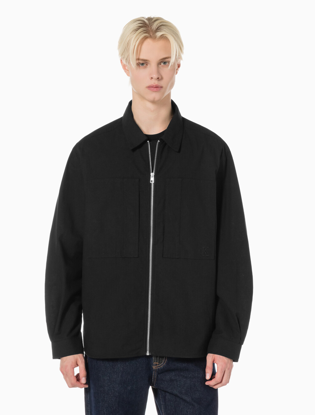 Buy 남성 쿨링 린넨 셔츠 자켓 in color CK BLACK