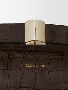 Buy SMALL SOFT ZIPPED POUCH in color Cocoa