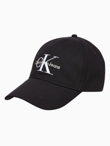 Buy 남녀공용 CKJ 모노그램 엠브로이더리 캡 in color BLACK