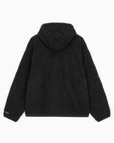 Buy 남성 릴랙스핏 쉐르파 후디 in color BLACK