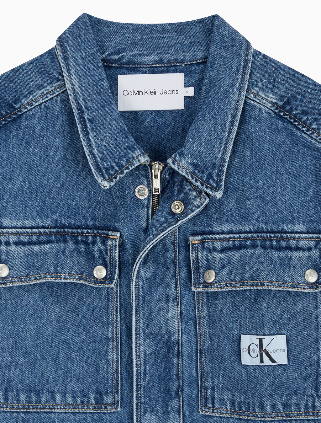 Buy 여성 볼륨 슬리브 데님 드레스 in color MID BLUE BACK EMBRO