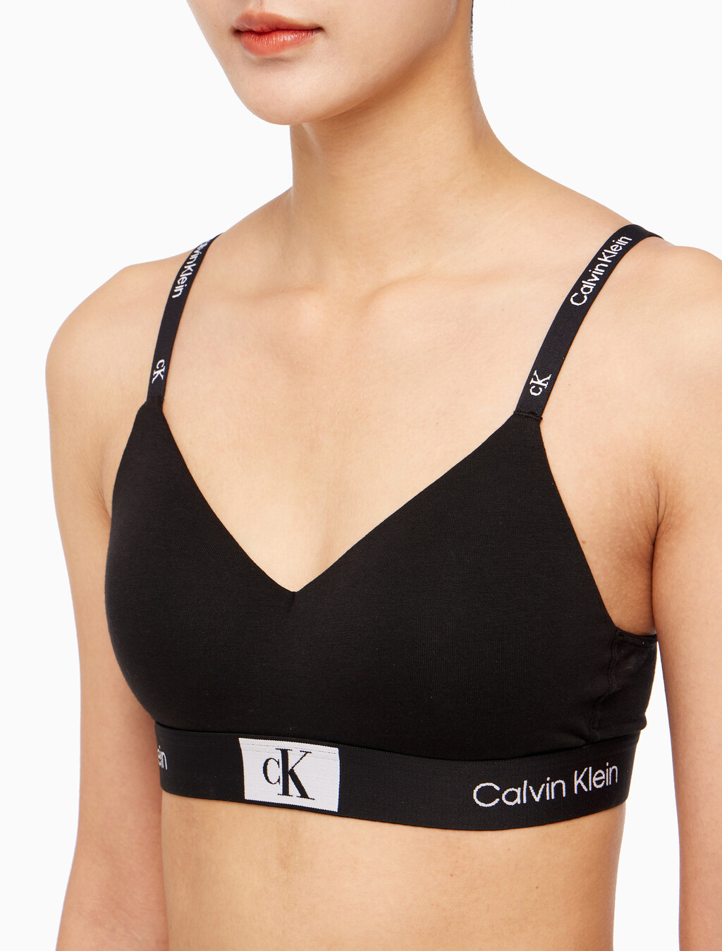 Buy 여성 1996 코튼 AF 라이틀리 라인드 브라렛 in color BLACK