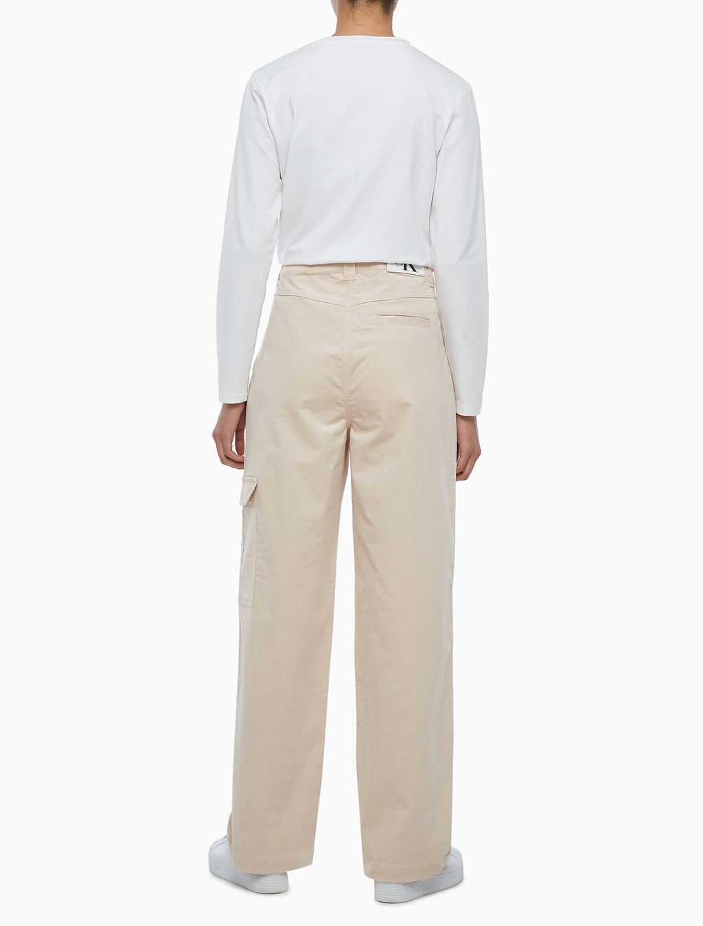 Buy 여성 하이라이즈 코듀로이 팬츠 in color PINK BEIGE