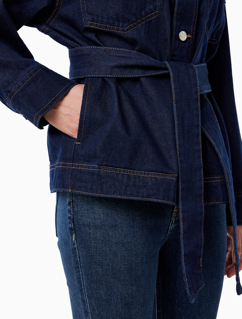 Buy 여성 신치드 데님 자켓 린스 in color Rinse