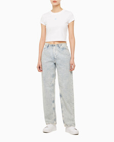 Buy 여성 90's 스트레이트핏 라이트블루 데님 in color 028A CHALKY BLU