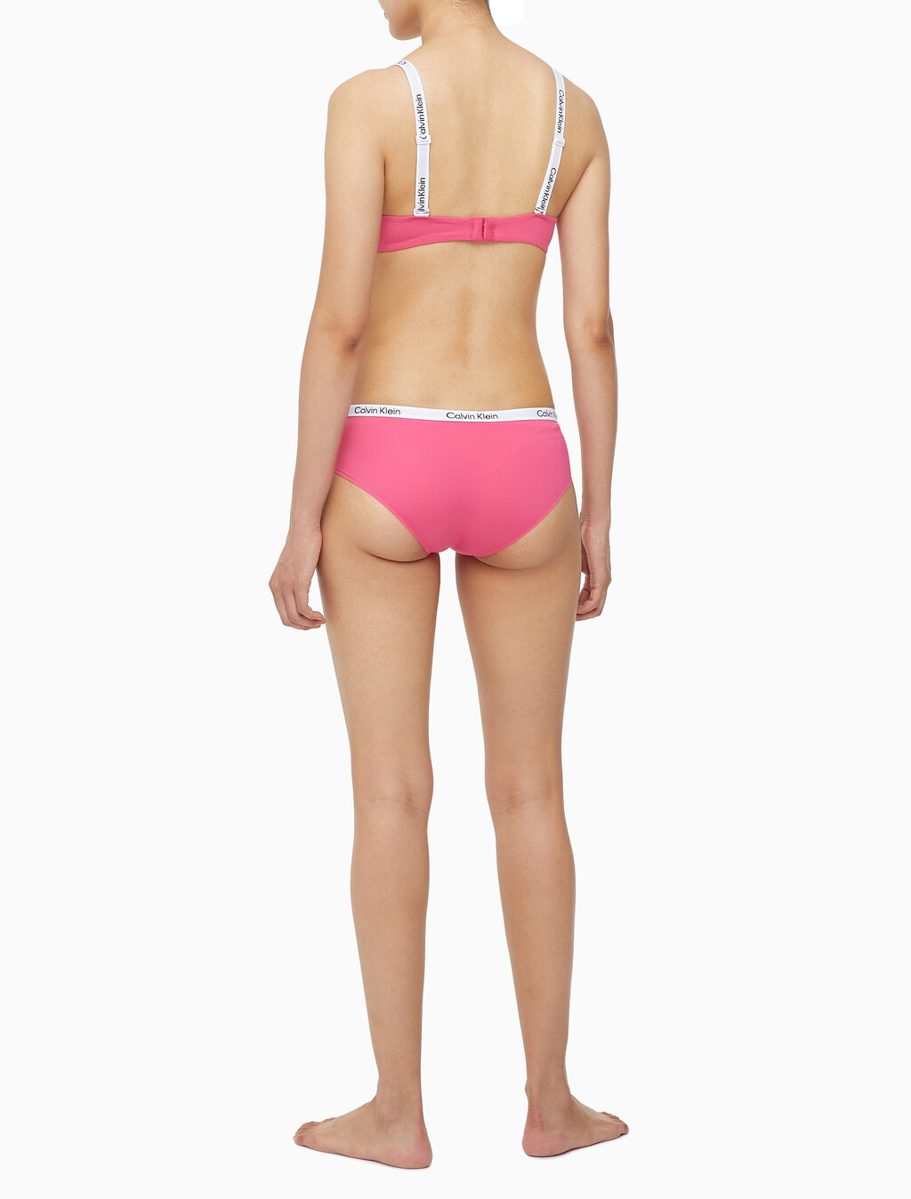 Buy 여성 테일러드 로고 푸쉬업 플런지 브라 in color FUCHSIA ROSE