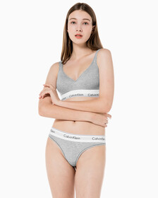 Buy 여성 모던 코튼 리프트 브라렛 in color GALAXY GREY