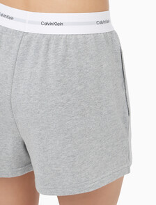 Buy 여성 CK 베이직 라운지 로고 져지 쇼츠 in color GREY HEATHER