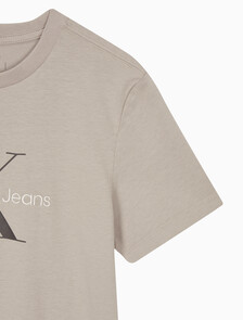 Buy 여성 히어로 모노로고 크루넥 반팔 티셔츠 in color BROWN
