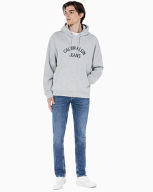 Buy 남성 미드블루 바디핏 데님 in color MID BLUE BACK EMBRO