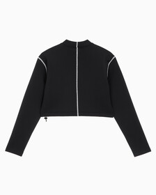 Buy 여성 크롭 스웻셔츠 in color BLACK