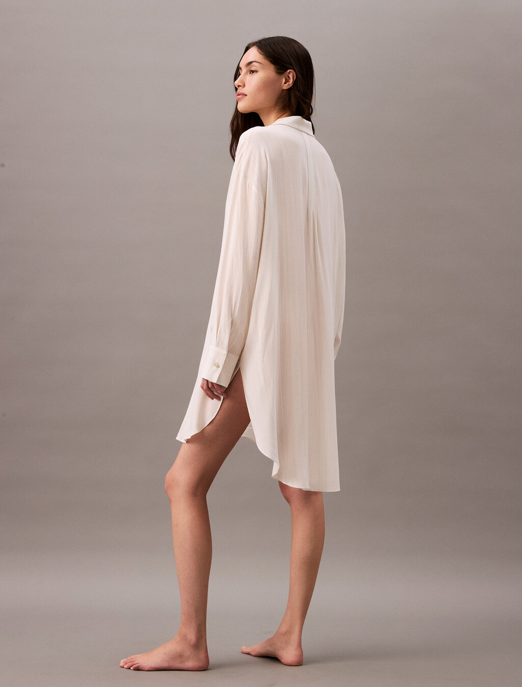 Buy 여성 우븐 비스코스 드레스 in color TEXTURED STRIPE PELICAN
