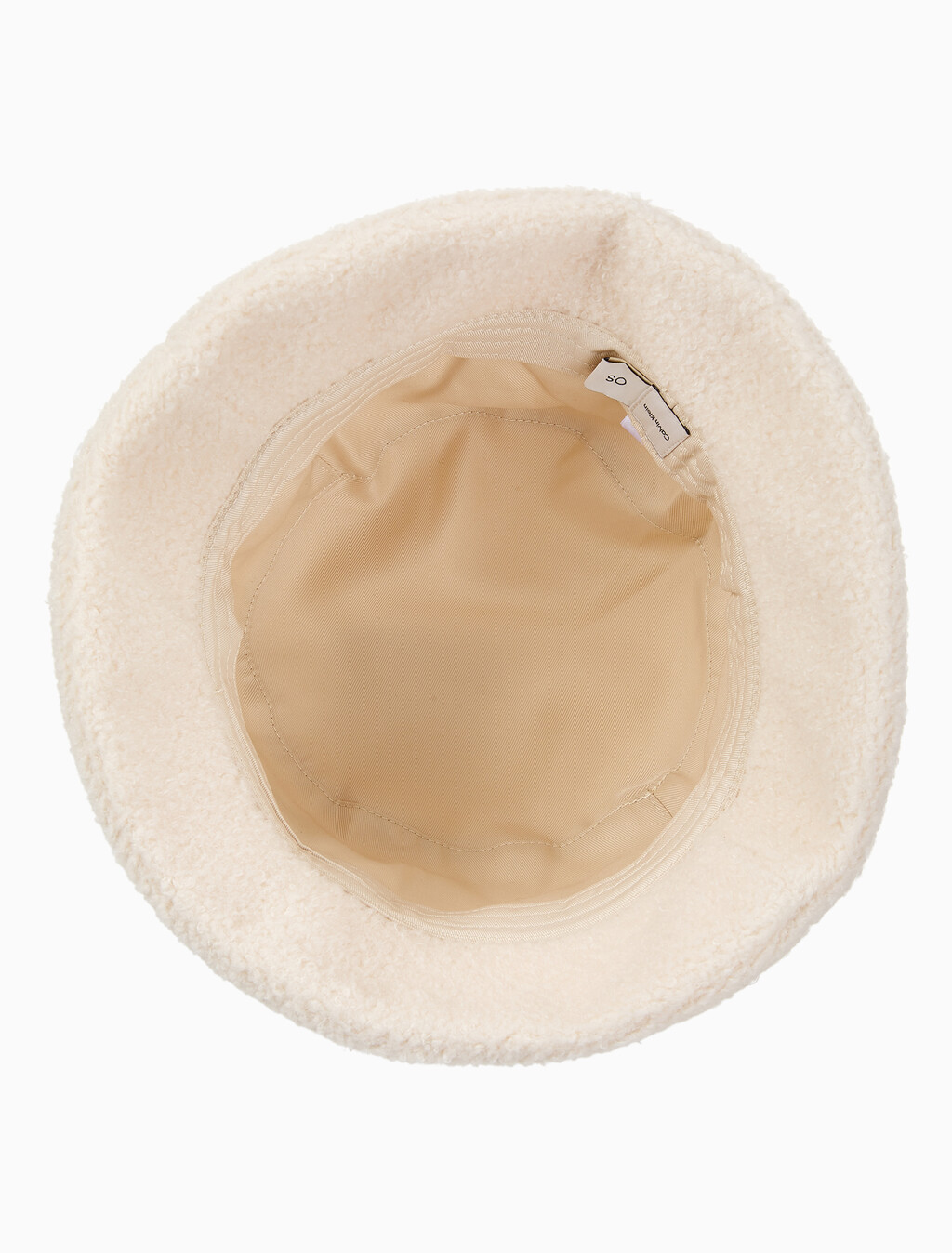 Buy 남녀공용  우븐 패치 로고 부클 버킷햇 in color IVORY