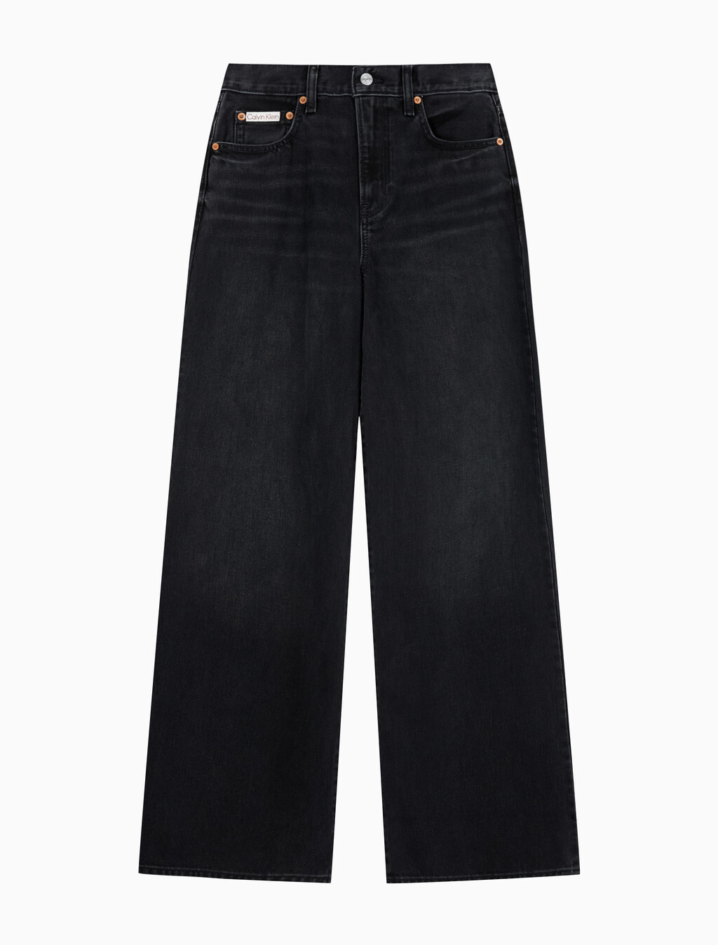 Buy 여성 와이드 레그핏 이브닝 블랙 팬츠 in color Black