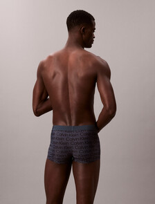 Buy 남성 CK 블랙 프린트 로우 라이즈 드로즈 in color MESH LOGO_INK