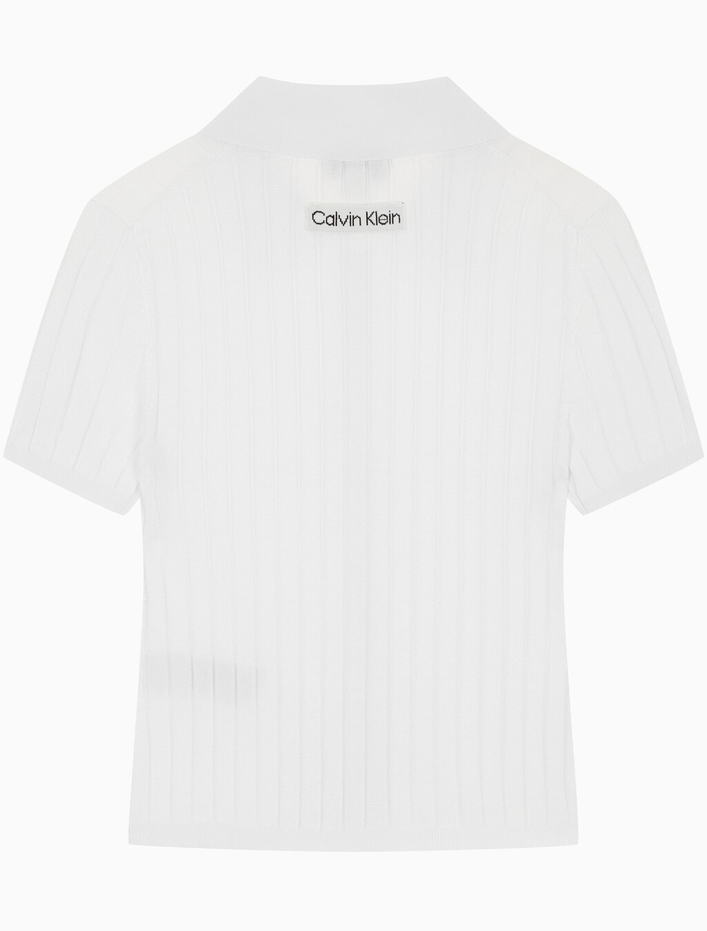Buy 여성 실키 크롭 베이비 폴로 셔츠 in color BRILLIANT WHITE