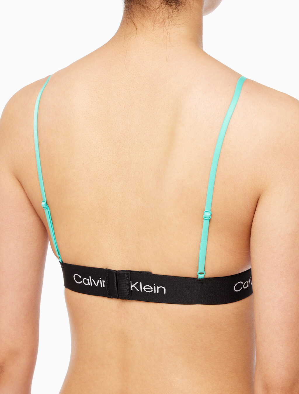 Buy 여성 1996 코튼 AF 라이틀리 라인드 트라앵글 브라 in color LAYERED WAVY LOGO PRINT FRESH PEPPERMINT