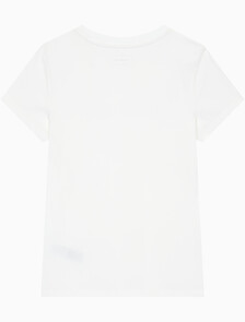 Buy 여성 슬림핏 인스티튜셔널 로고 반팔 티셔츠 in color BRIGHT WHITE
