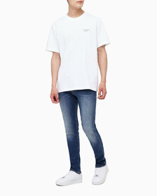 Buy 남성 1978 백 커브드 로고 반팔 티셔츠 in color BRIGHT WHITE