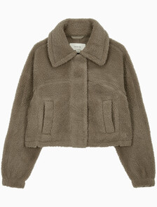 Buy 여성 서모 리지스턴스 셰르파 자켓 in color KHAKI
