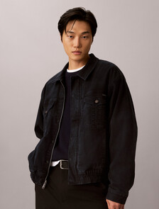 Buy 남성 인디고 페더 캐시미어 터치 에비에이터 자켓 in color INDIGO FEATHER