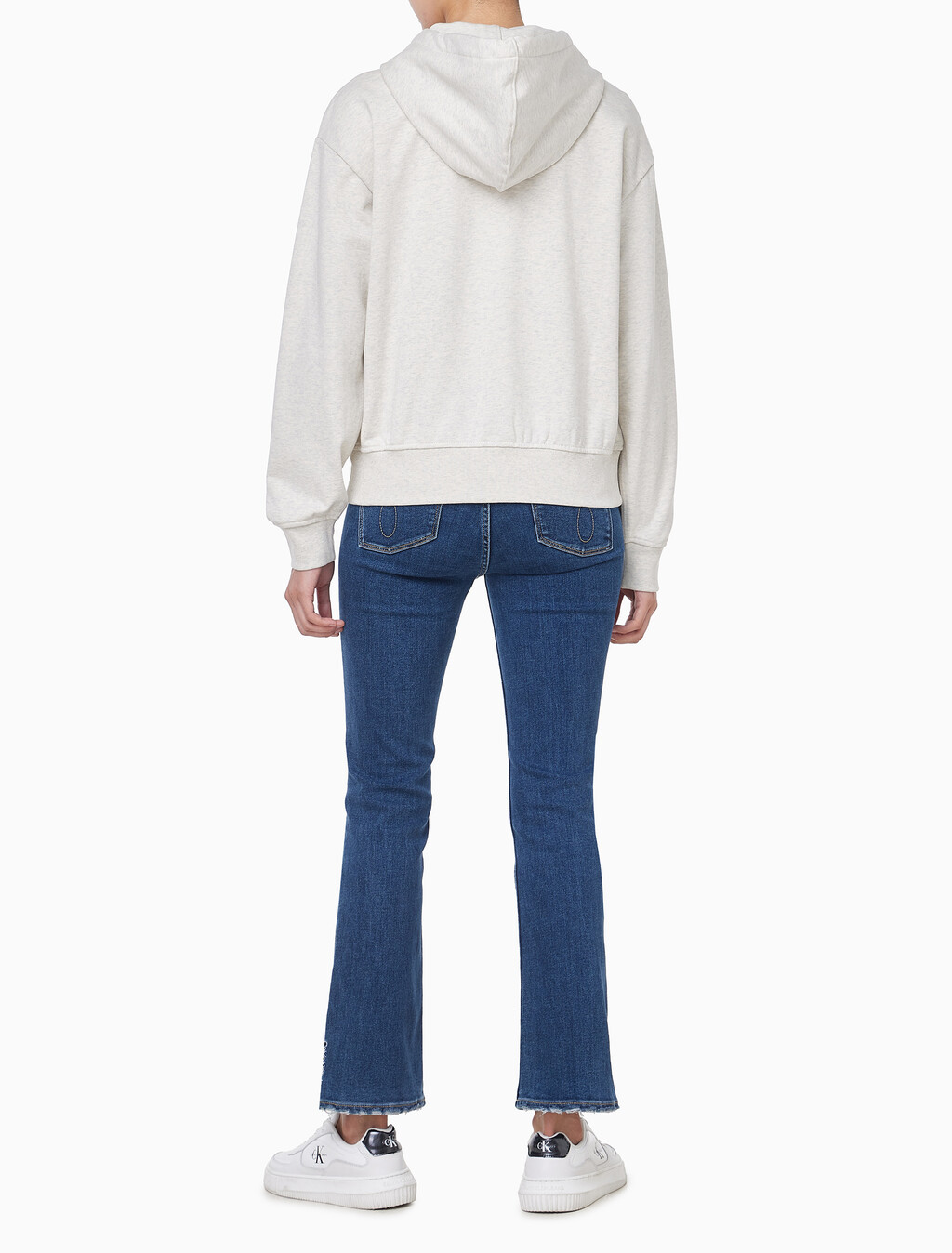 Buy 여성 모노그램 프렌치 태리 풀집업 후디 in color VANILLA HEATHER