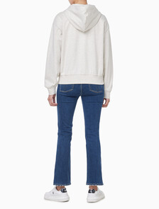 Buy 여성 모노그램 프렌치 태리 풀집업 후디 in color VANILLA HEATHER