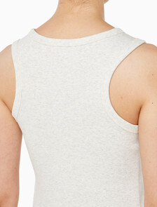 Buy 여성 우븐라벨 베이비립 탱크 in color VANILLA HEATHER