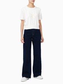 Buy 여성 와이드 린스 원시 데님 in color RINSE BLUE