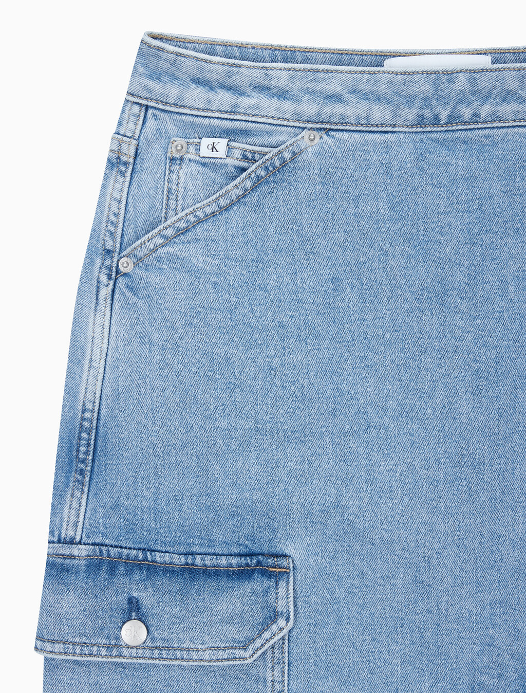 Buy 여성 맥시 데님 랩 스커트 in color CHALKY BLUE