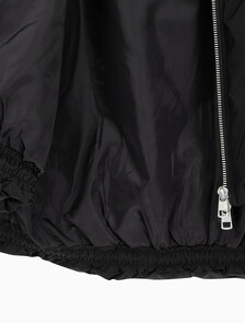 Buy 여성 숏다운 와이드넥 푸퍼 in color CK BLACK