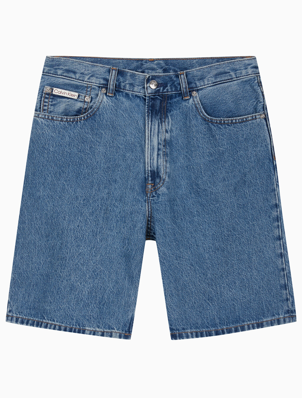 Buy 남성 스트레이트핏 90's 미드블루 데님 쇼츠 in color MID BLUE STONE