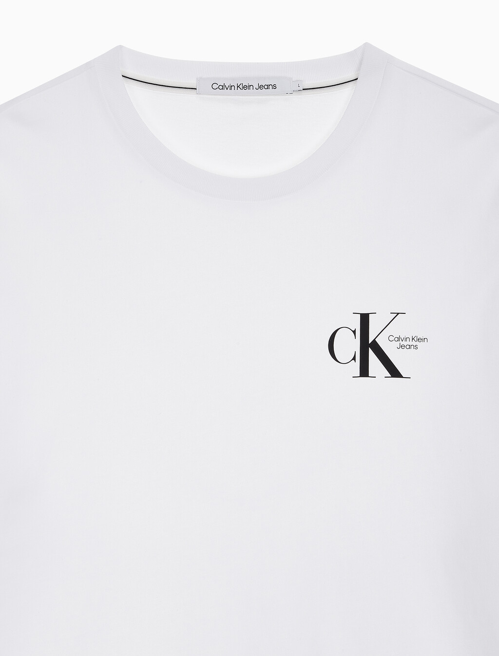 Buy 남녀공용  베이직 로고 긴팔 티셔츠 in color BRIGHT WHITE