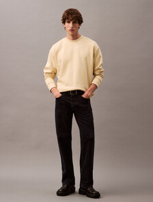 Buy 남성 숏슬리브 스페이서 긴소매 크루넥 티셔츠 in color REED YELLOW