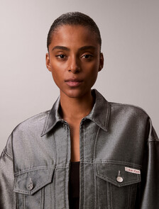 Buy 여성 데님 봄버 샤인 자켓 in color Denim Shine