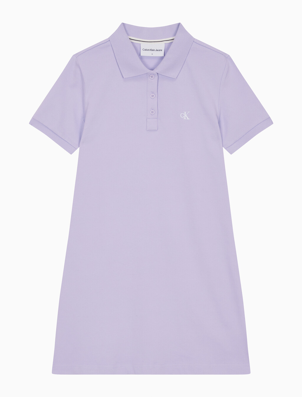 Buy 여성 CK 로고 폴로 반팔 원피스 in color LILAC
