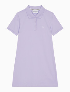 Buy 여성 CK 로고 폴로 반팔 원피스 in color LILAC