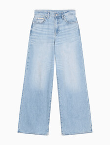 Buy 여성 와이드레그 에코 데님 in color Light Blue
