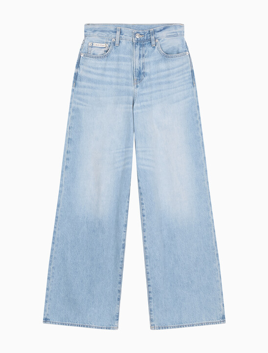 여성 와이드레그 에코 데님