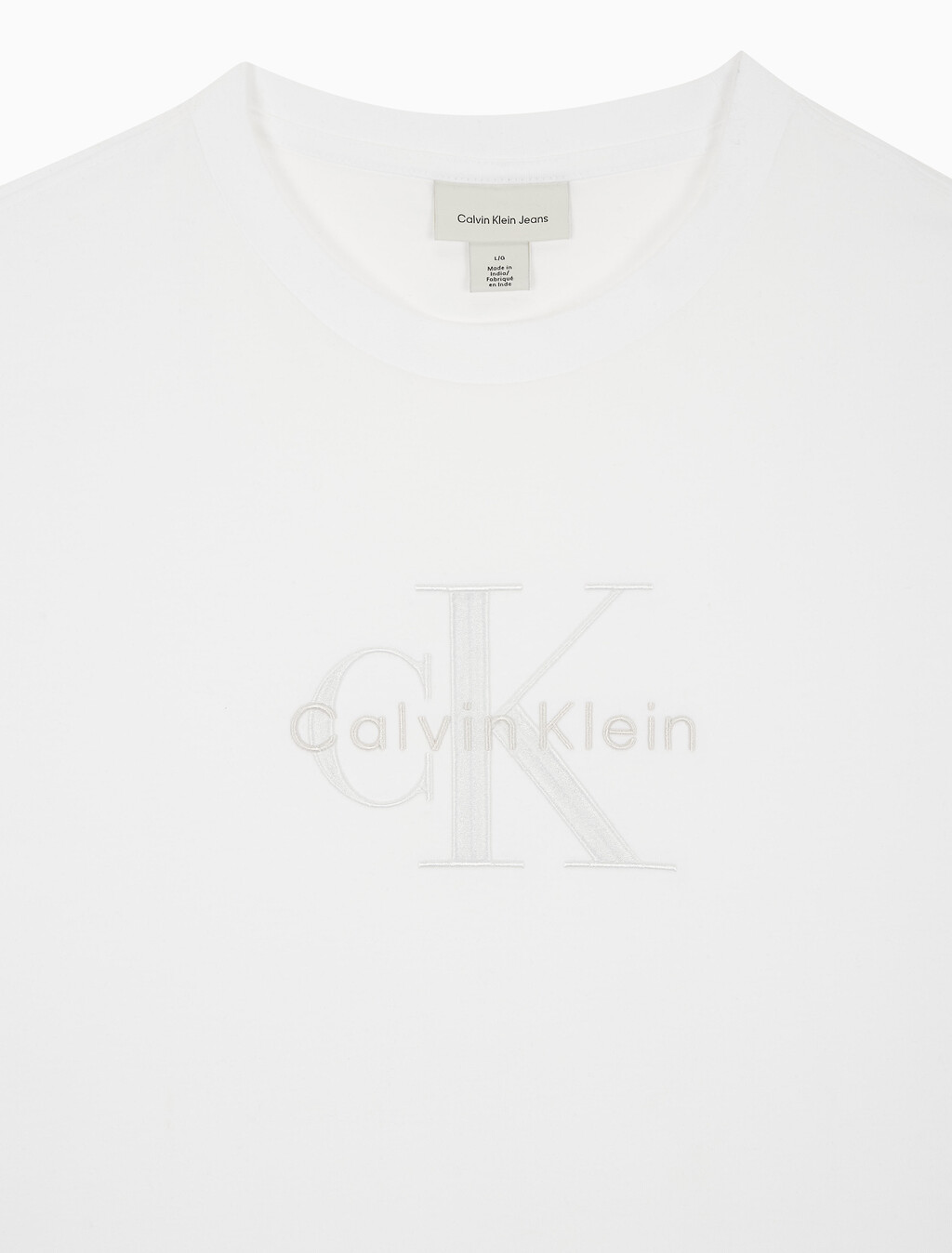 Buy 남성 릴렉스핏 히어로 모노그램 로고 반팔 티셔츠 in color BRILLIANT WHITE