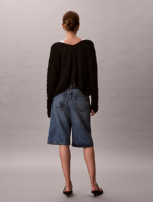 Buy 여성 텐셀 데님 롱쇼츠 in color Jackson Blue