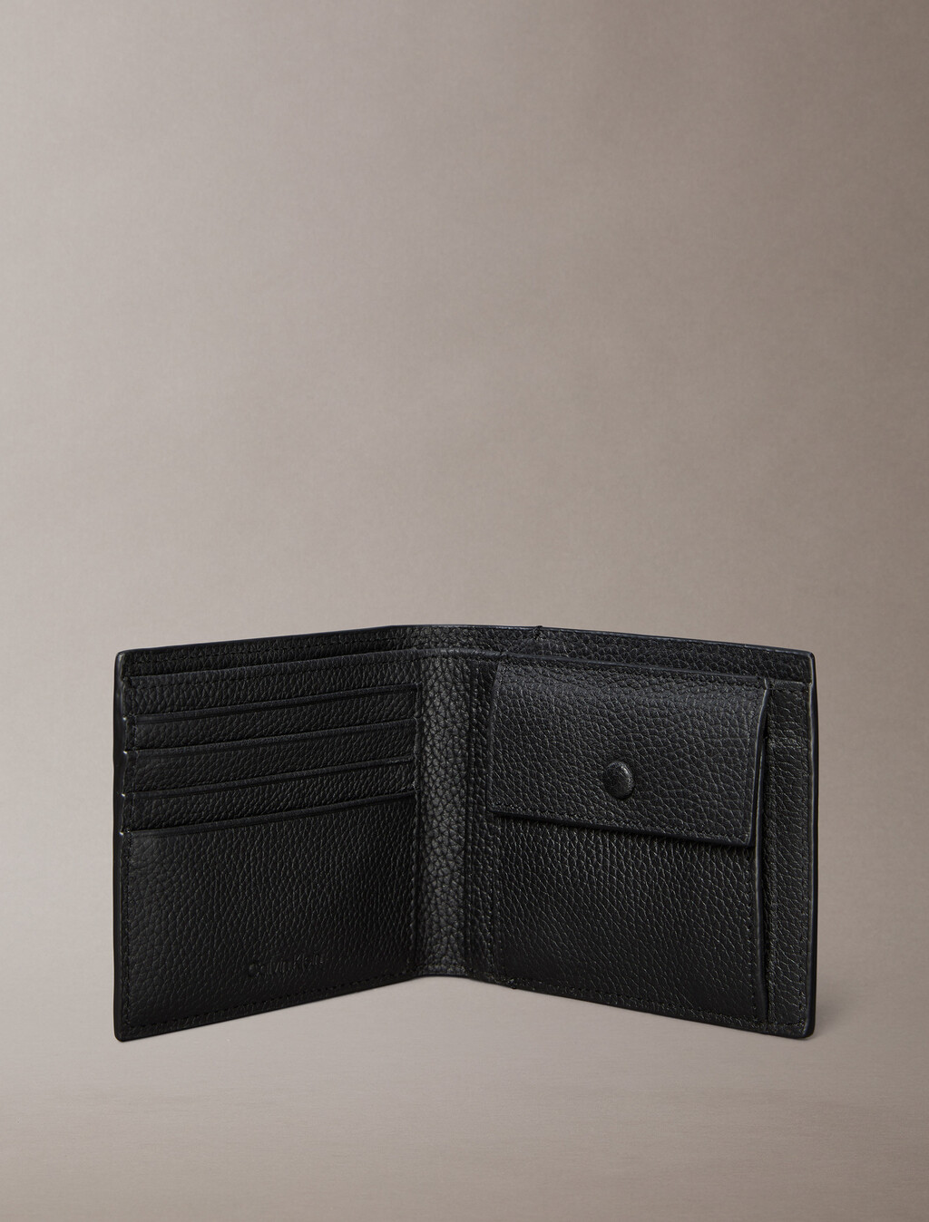 Buy 남성 포일 엠보스 빌 폴드 코인 지갑 in color BLACK