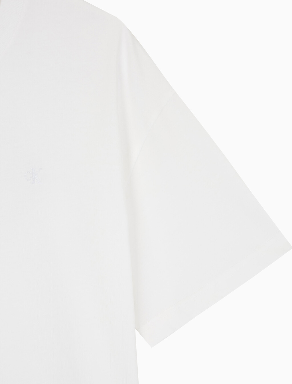 Buy 남성 오버핏 엠보스 모노그램 로고 반팔 티셔츠 in color BRILLIANT WHITE
