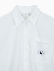 Buy 여성 우븐 라벨 릴렉스 셔츠 in color BRIGHT WHITE
